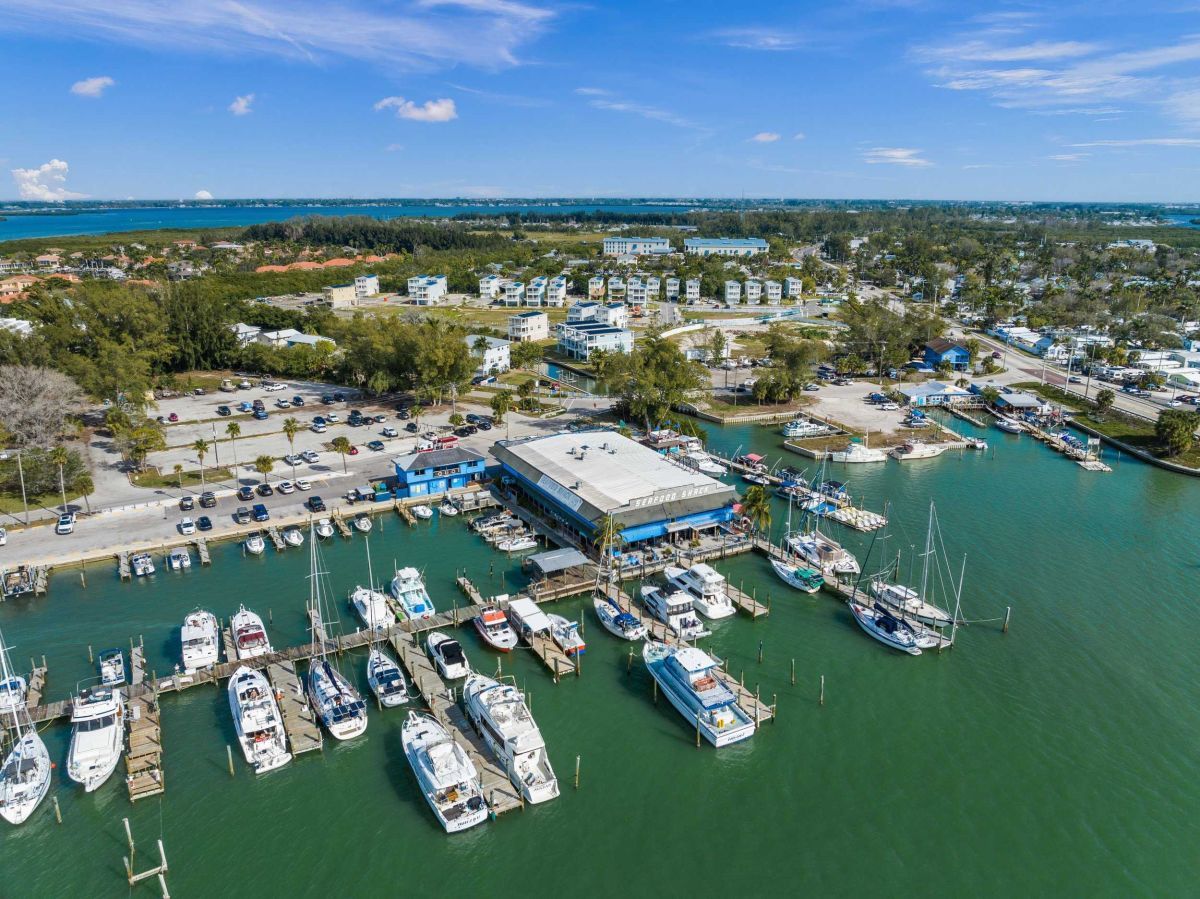 Aerial view of Cortez marina